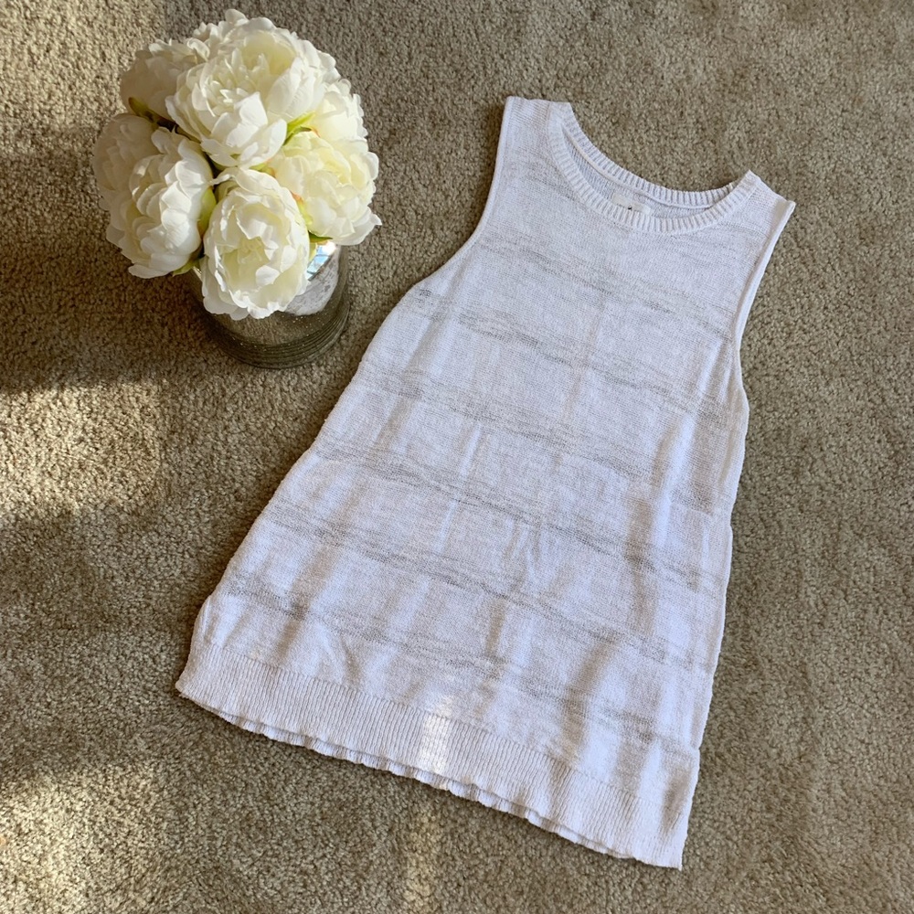Lou & Grey White Block Stripe Tank